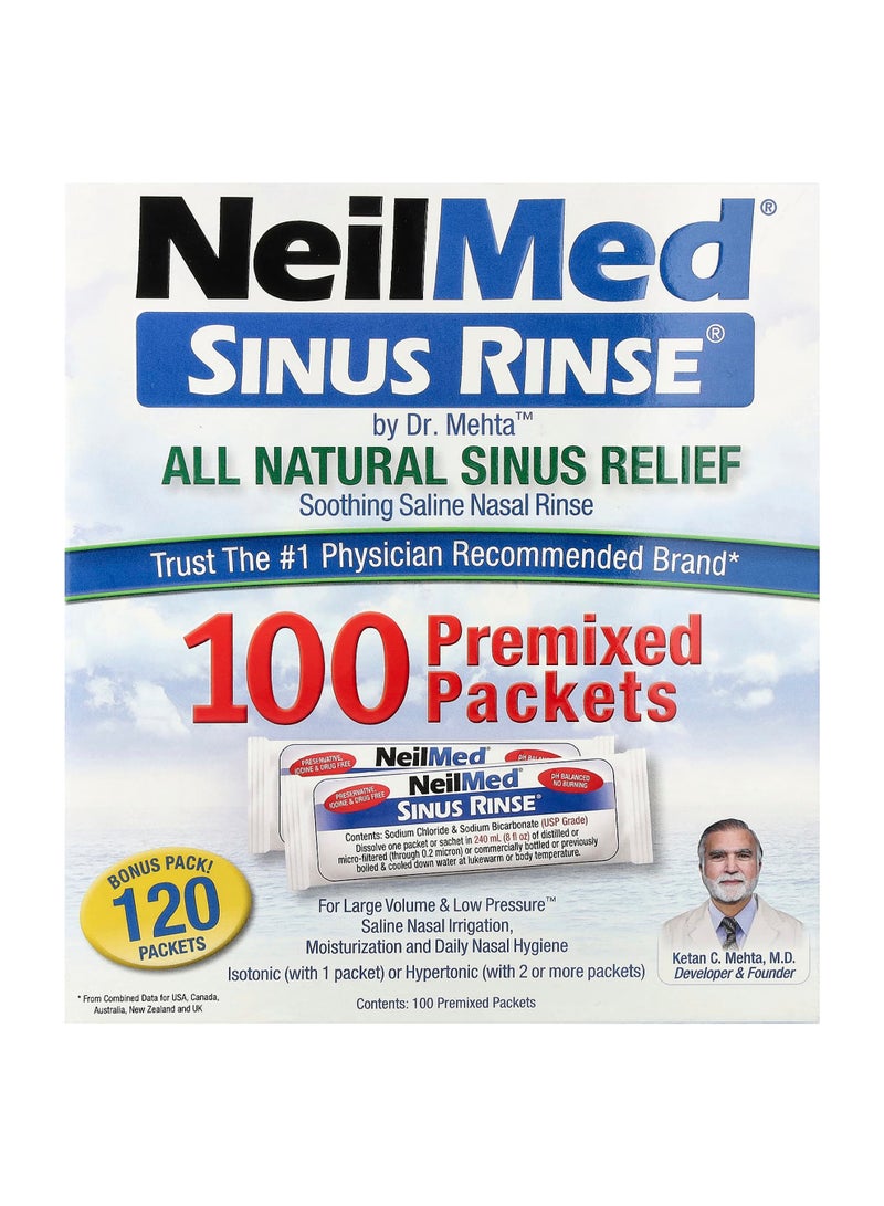 Sinus Rinse®, All Natural Sinus Relief, 100 Premixed Packets